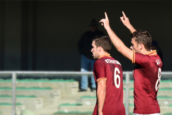 HELLAS VERONA-AS ROMA_esultanza Ljajic e Strootman