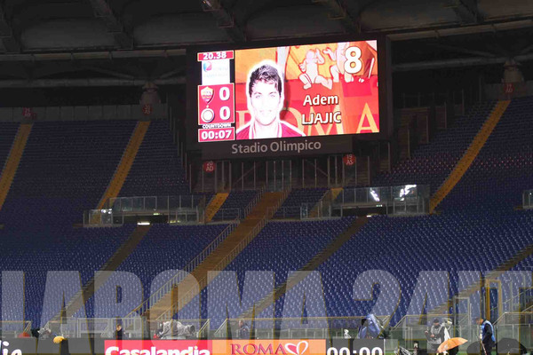 CURVA SUD VUOTA ROMA INTER MANCINI