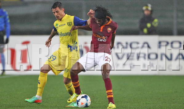 GERVINHO STOIAN AZIONE CHIEVO ROMA 220314 MANCINI