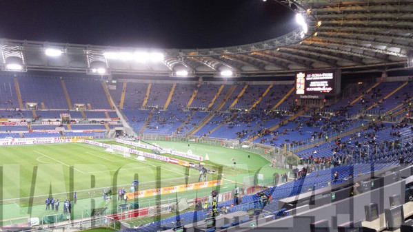 curva sud olimpico vuota 250314