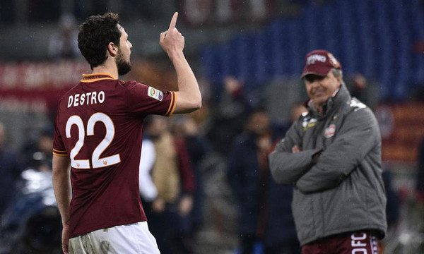 destro esultanza  ventura sfondo roma torino