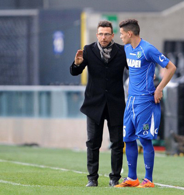 di francesco parla con sanabria sassuolo 2014