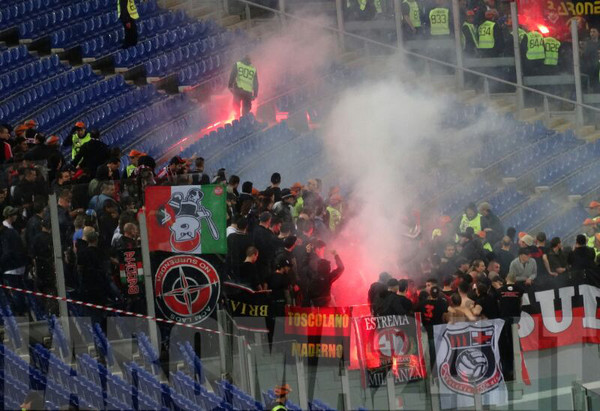 tifosi milan settore ospiti