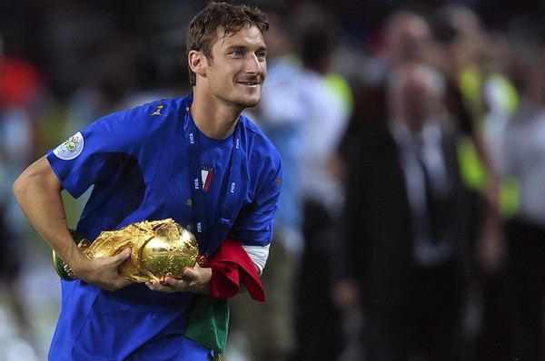 Italian midfielder Francesco Totti carri