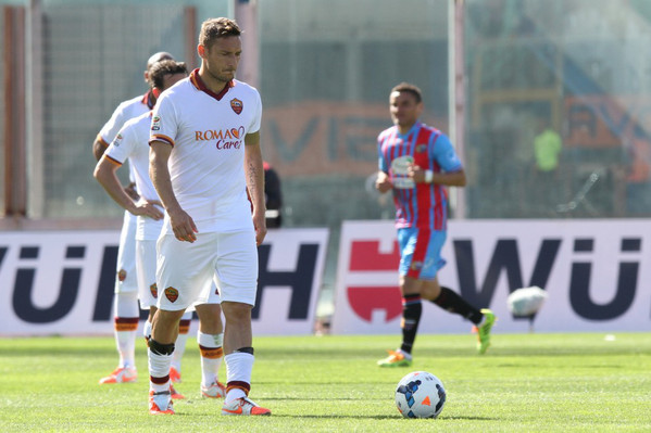 totti delusione vs catania sguardo basso