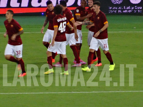 Roma-Fenerbahce presentazione, gol Destro esultanza 19082014