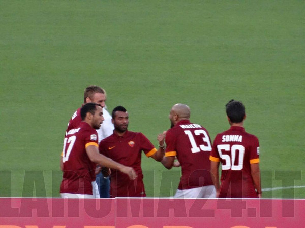 maicon somma cole de rossi benatia ridono Presentazione Roma Fenerbahce 19.08.14