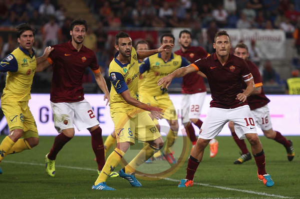 ROMA-CHIEVO TOTTI ASTORI 18102014 MANCINI