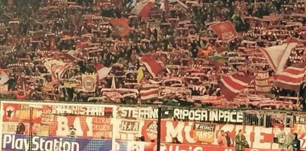 bayern monaco roma striscione stefano cristian