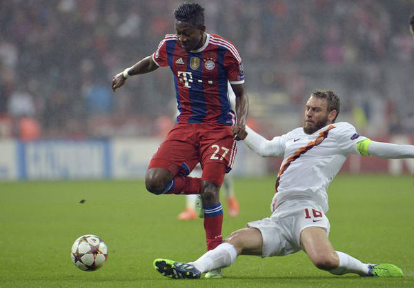 de rossi alaba scivolata bayern roma