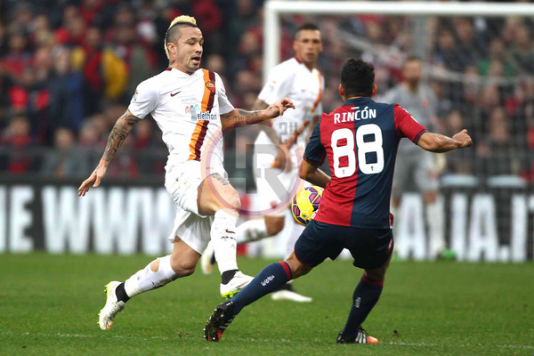 NAINGGOLAN RINCON AZIONE GENOA ROMA 141212 MANCINI