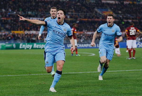 nasri esulta2 Roma-Manchester City 10.12.14