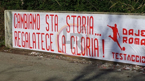 trigoria striscione pre city 2