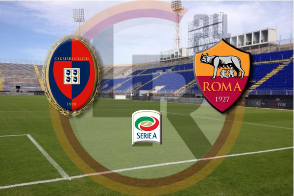 cagliari roma foto partita giorno