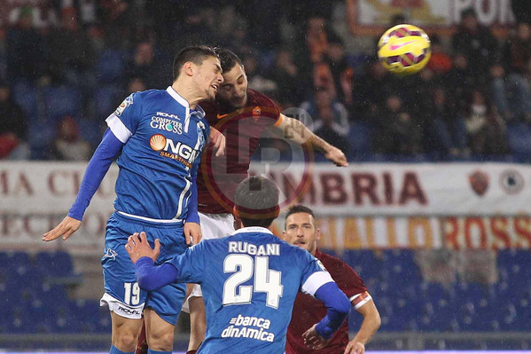 manolas barba stacco di testa roma empoli 310115 mancini