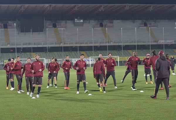 Allenamento rifinitura Cesena-Roma