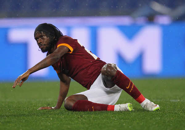 Gervinho a terra Roma-Sampdoria 17.03.2015