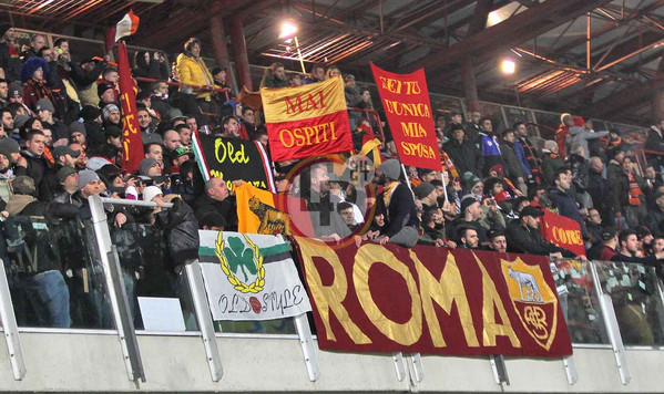 tifosi roma giallorossi trasferta foto gino Cesena-Roma 22.03.2015