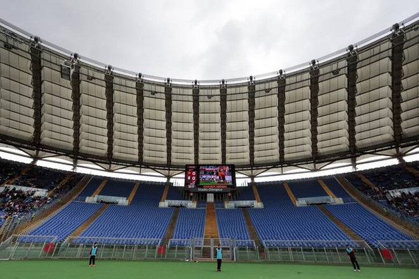 roma atalanta curva sud vuota