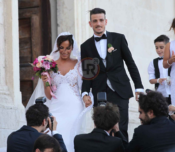 Florenzi e Sposa matrimonio Florenzi FOTO GINO