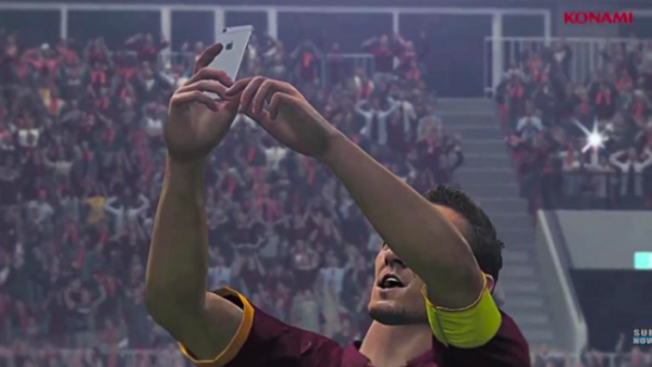 totti selfie pro evolution soccer