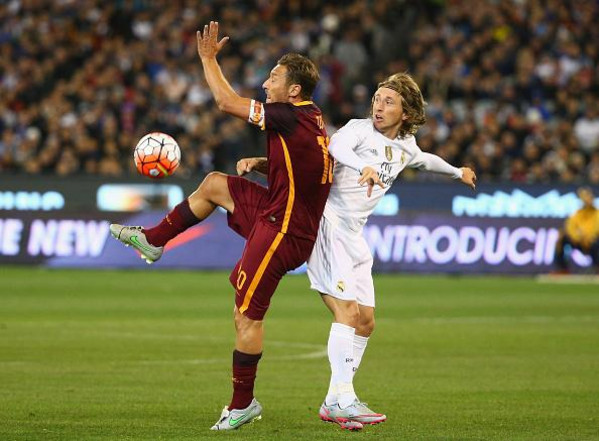 real madrid roma totti modric