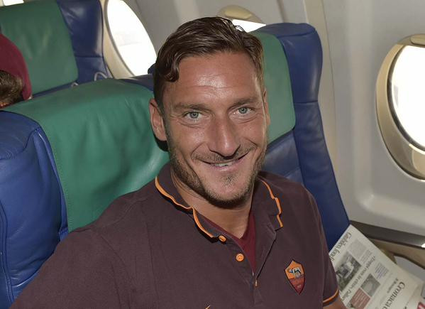 totti aereo fiumicino