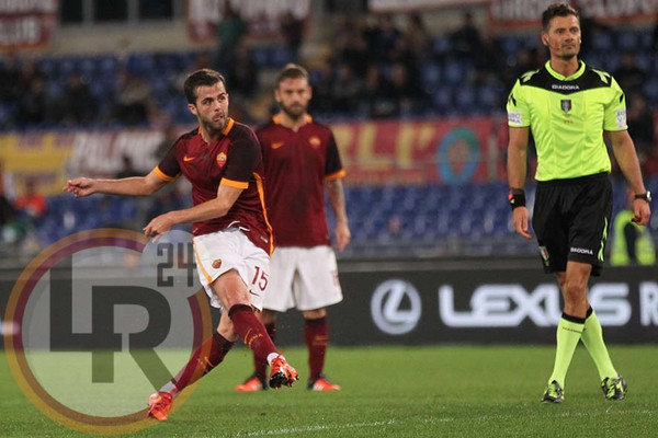 ROMA EMPOLI PJANIC PUNIZIONE 17102015 MANCINI