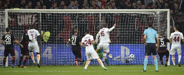 de rossi gol grandangolo bayer roma