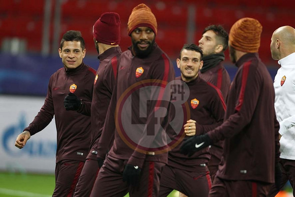 maicon florenzi iturbe gruppo rifinitura allenamento vigilia Bayer-Roma 19.10.2015