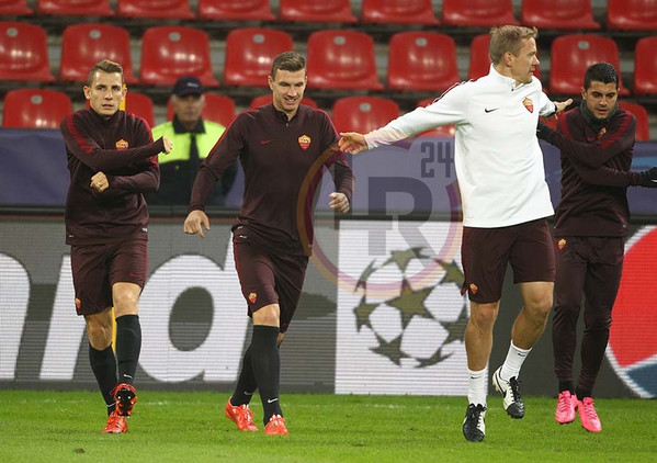 norman rifinitura dzeko digne falque vigilia Bayer-Roma 19.10.2015