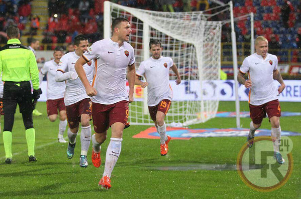 bologna roma dzeko esultanza gol