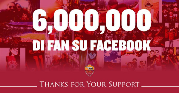 facebook as roma 6 milioni