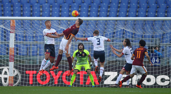 dzeko colpo testa roma empoli