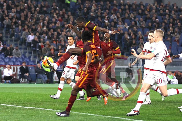 Ruediger gol Roma-Milan