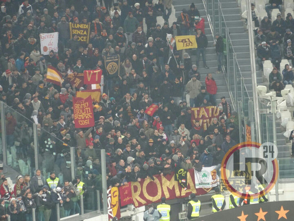 JUVE ROMA SETTORE TIFOSI ROMANISTI LR24