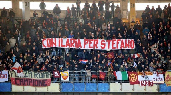 chievo roma striscione cucchi