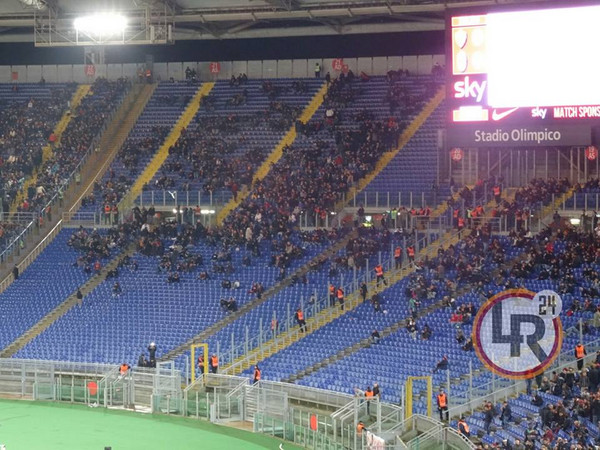 curva sud vuota roma milan