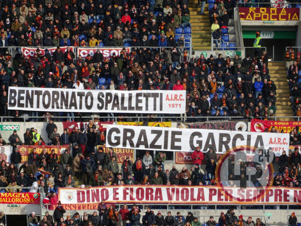 striscione garcia spalletti