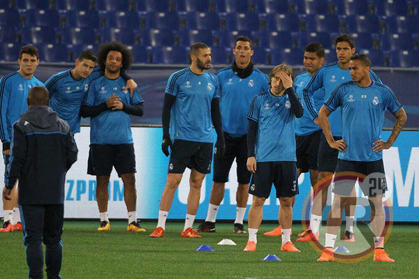 gruppo 2  rifinitura Olimpico Real Madrid pre Roma 16.02.16