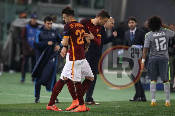 ROMA REAL DZEKO EL SHAARAWY 17022016 MANCINI