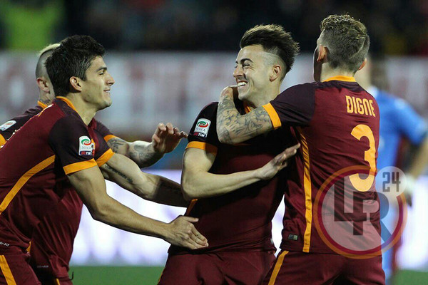 el shaarawy esulta empoli roma mancini