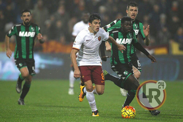 perotti azione sassuolo roma mancini