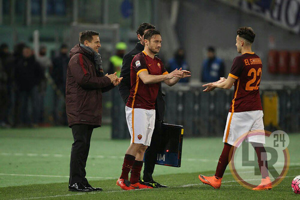 ROMA FIORENTINA TOTTI EL SHAARAWY 04.03.2015 MANCINI