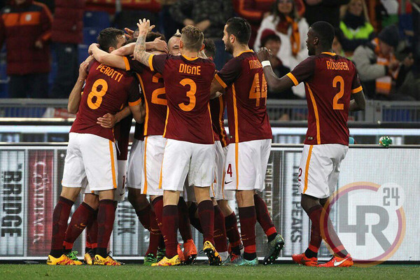 ROMA FIORENTINA ESULTANZA 04.03.2015 MANCINI