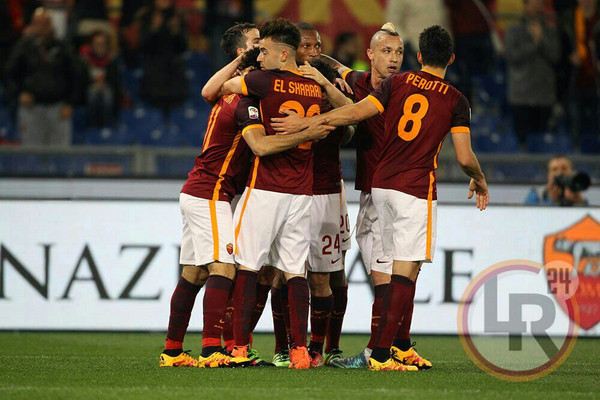 ROMA FIORENTINA ESULTANZA 04.03.2015 MANCINI