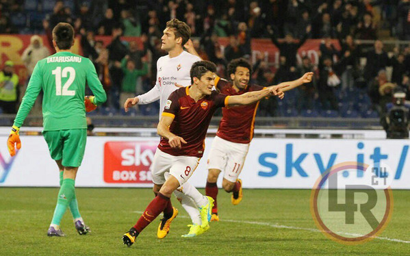 Perotti esultanza Roma-Fiorentina 04.03.16