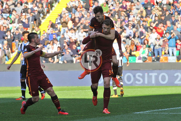 dzeko festeggia gol udine lr24