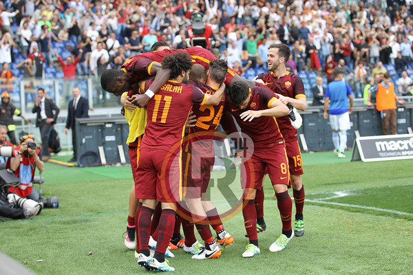 esultanza gol roma derby