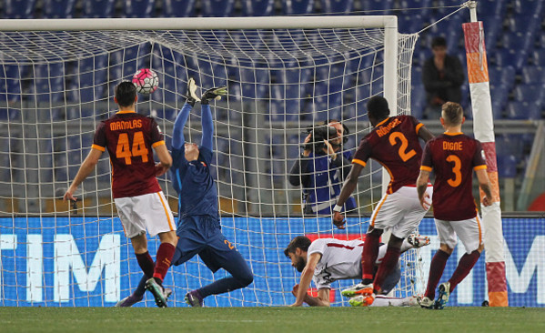 szczesny rossettini gol bologna roma